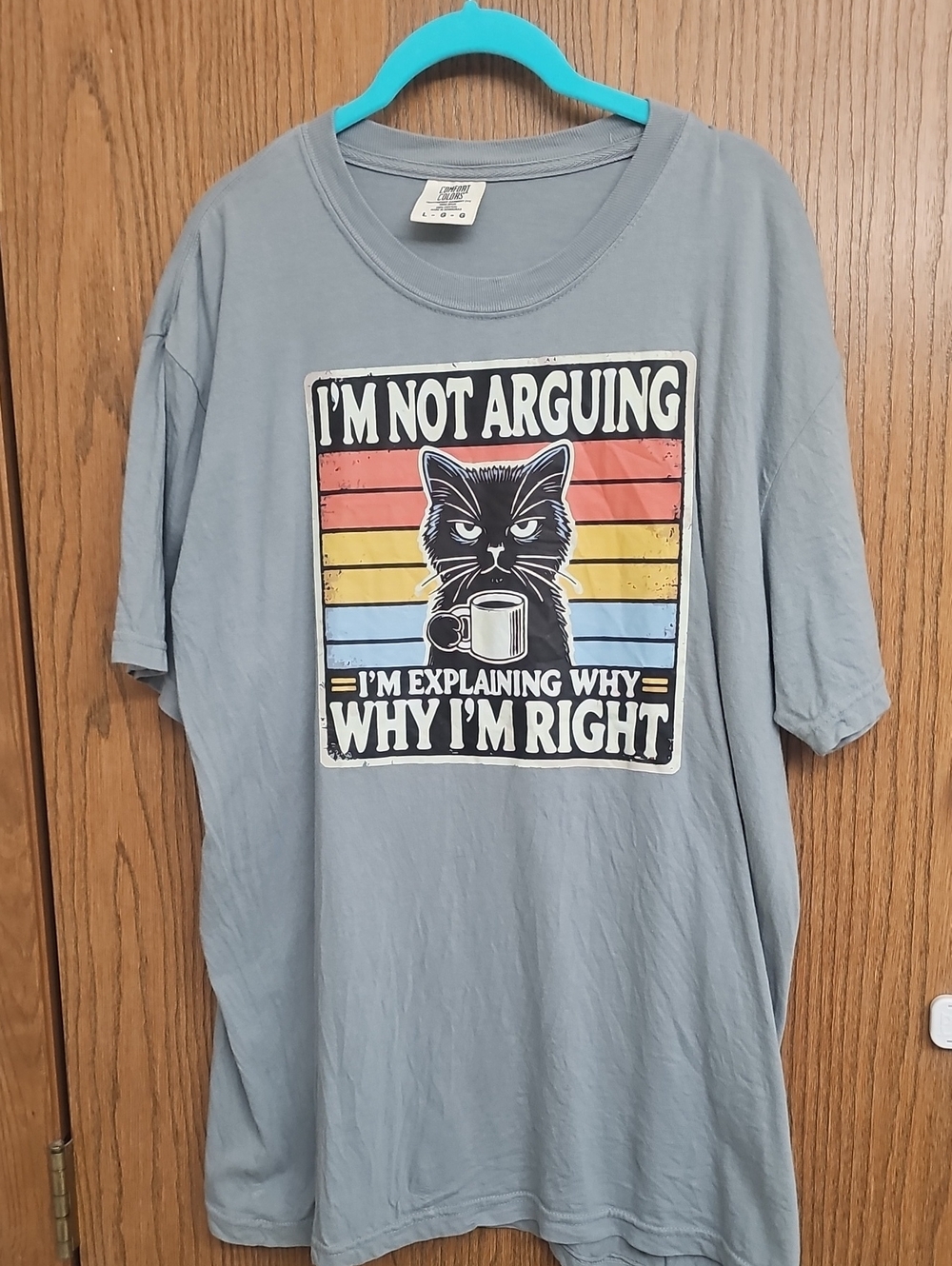 Comfort Colors Light Blue Grey Crew Neck Tee